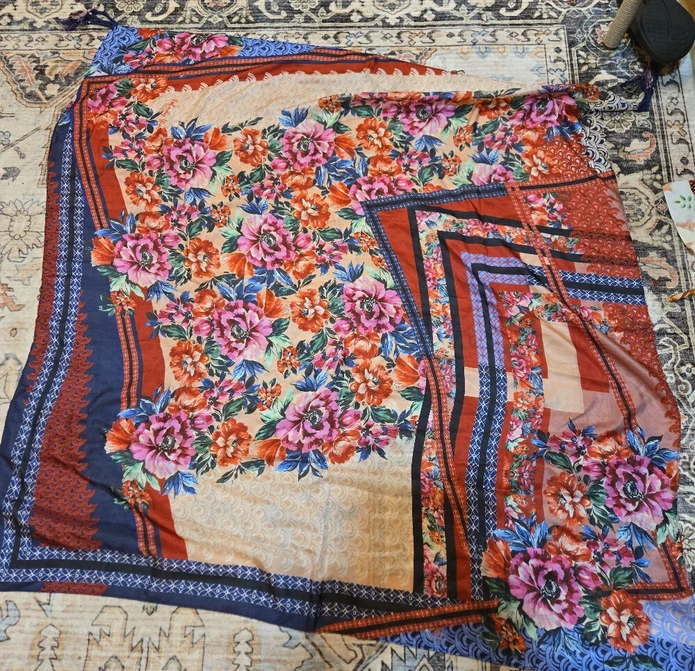 JOHNNY WAS 100% SILK SCARF
